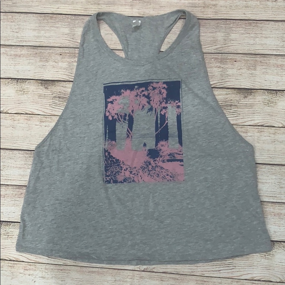 Grey Racer Back Athletic Tank